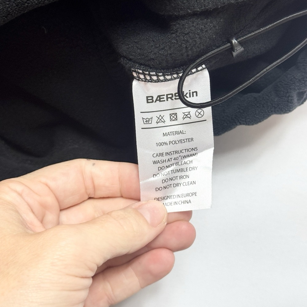 BÆRSKIN Tactical Full Zip Fleece Hoodie Jacket 4.0 Black XL Outdoor 340gsm - Picture 5 of 12